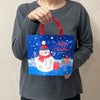ラッピング｜【クリスマス】シンプルトート（ミニ）スノーマン柄｜不織布ラッピング袋｜20枚入～