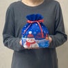 ラッピング｜【クリスマス】巾着（小）スノーマン柄セット｜不織布ラッピング袋｜20枚入