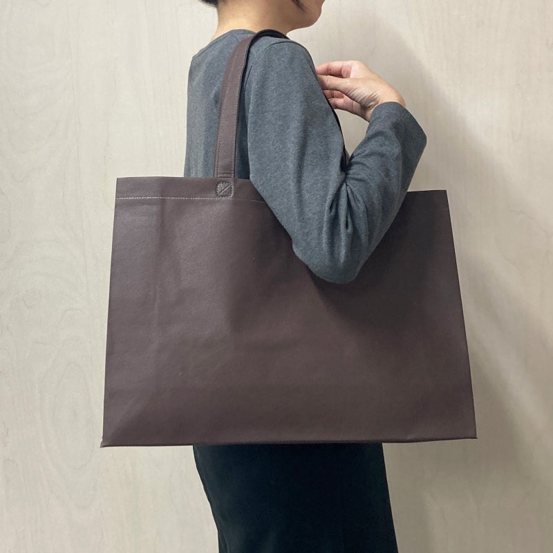 【名入れ対応】不織布スクエアトート　厚手《100g》　中横サイズ｜ 100枚入