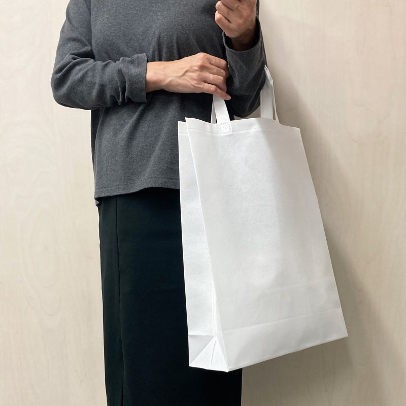 【名入れ／リピーター専用】不織布スクエアトート　厚手《100g》　中縦サイズ｜ 100枚入