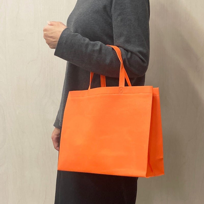 【名入れ／リピーター専用】不織布スクエアトート　厚手《100g》　A4横サイズ｜ 100枚入