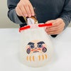【正月】おてだま巾着　だるま柄｜不織布ラッピング袋｜20枚入～